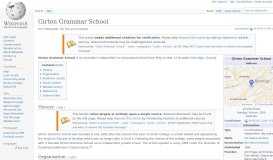 
							         Girton Grammar School - Wikipedia								  
							    