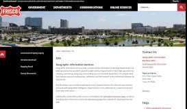 
							         GIS | Frisco, TX - Official Website - City of Frisco								  
							    