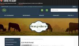 
							         GIS Web Portal | Snyder, TX								  
							    