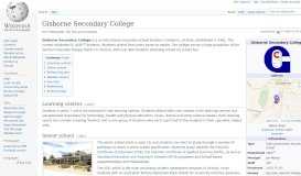 
							         Gisborne Secondary College - Wikipedia								  
							    