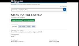 
							         GITAS PORTAL LIMITED - Overview (free company information from ...								  
							    