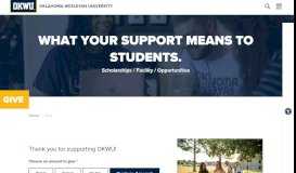 
							         Give - Oklahoma Wesleyan University								  
							    