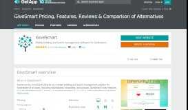 
							         GiveSmart Pricing, Features, Reviews & Comparison of ...								  
							    