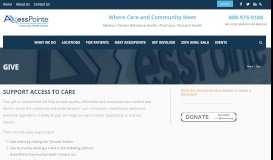 
							         Giving Back | Donations for Community Health Care - AxessPointe								  
							    