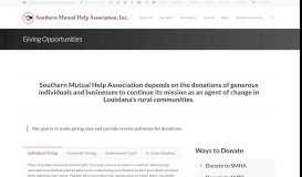 
							         Giving Opportunities | Southern Mutual Help Association, Inc.								  
							    