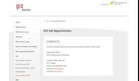 
							         GIZ Job Opportunities - GIZ Alumni								  
							    