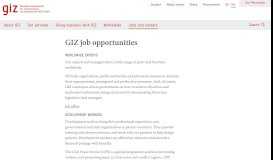 
							         GIZ job opportunities								  
							    