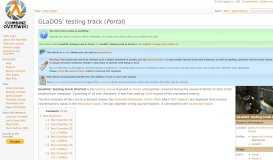 
							         GLaDOS' testing track (Portal) - Combine OverWiki, the original Half ...								  
							    