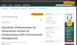 
							         Glandular Schwannoma: An Uncommon Variant of ...								  
							    