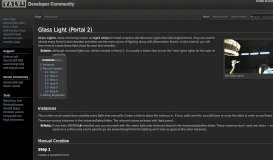 
							         Glass Light (Portal 2) - Valve Developer Community								  
							    