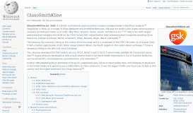 
							         GlaxoSmithKline - Wikipedia								  
							    