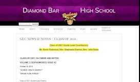 
							         GLC News & Notes - Class of 2021 - Diamond Bar High School								  
							    