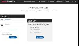 
							         Gleim Account: My Account Login								  
							    