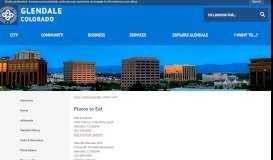 
							         Glendale, CO - Official Website - Places to Eat								  
							    