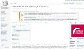 
							         Glendale Community College (California) - Wikipedia								  
							    