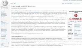 
							         Glenmark Pharmaceuticals - Wikipedia								  
							    