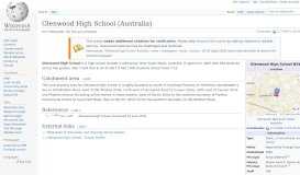 
							         Glenwood High School (Australia) - Wikipedia								  
							    