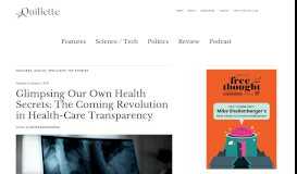 
							         Glimpsing Our Own Health Secrets: The Coming Revolution in Health ...								  
							    