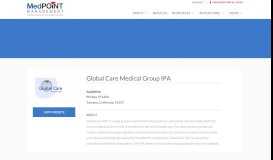 
							         Global Care Medical Group IPA - MedPOINT Management								  
							    