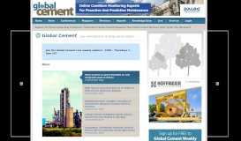 
							         Global Cement: Cement industry events, news & research								  
							    
