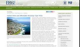 
							         Global Cities and Affordable Housing: Cape Town | HUD USER								  
							    