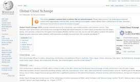 
							         Global Cloud Xchange - Wikipedia								  
							    