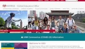 
							         GLOBAL EDUCATION OFFICE | The University of New Mexico								  
							    