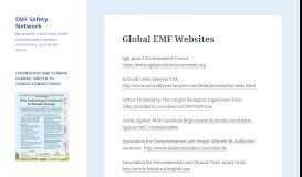 
							         Global EMF Websites – EMF Safety Network								  
							    