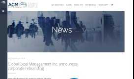 
							         Global Excel Management Inc. announces ... - Active Care Management								  
							    
