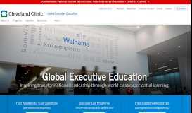 
							         Global Executive Education | Cleveland Clinic								  
							    