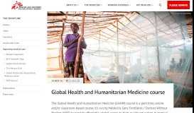 
							         Global Health and Humanitarian Medicine course | MSF UK								  
							    