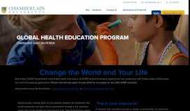 
							         Global Health Education Program - Chamberlain College of Nursing								  
							    