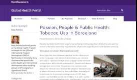 
							         Global Health Portal Passion, People & Public Health: Tobacco Use in ...								  
							    