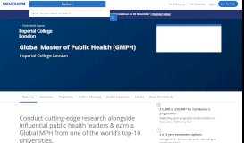 
							         Global Master of Public Health | Degrees on Coursera								  
							    
