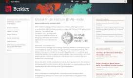 
							         Global Music Institute (GMI)—India | Berklee College of Music								  
							    