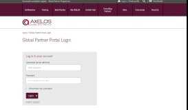 
							         Global Partner Programme Login - AXELOS								  
							    