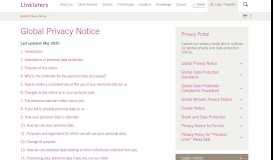 
							         Global Privacy Notice | Legal notices | Linklaters								  
							    