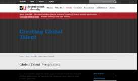 
							         Global Talent Programme | Bournemouth University								  
							    
