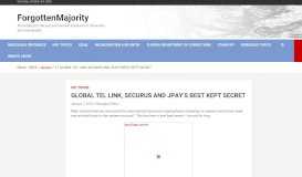 
							         GLOBAL TEL LINK, SECURUS AND JPAY'S BEST KEPT SECRET -								  
							    