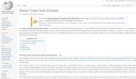 
							         Global Trade Item Number - Wikipedia								  
							    