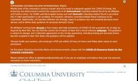 
							         Global Travel - Columbia University								  
							    