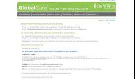 
							         GlobalCare > Contact Us								  
							    
