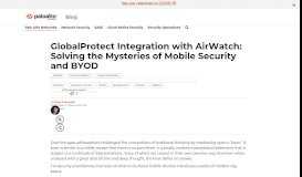 
							         GlobalProtect Integration with AirWatch: Solving the Mysteries of ...								  
							    