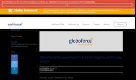 
							         Globoforce Receives Eaton's Premier Supplier Award | Workhuman								  
							    