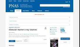 
							         Globular cluster x-ray sources | PNAS								  
							    