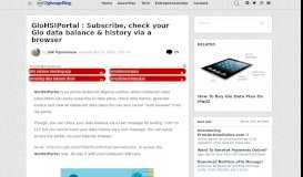 
							         GloHSIPortal : Subscribe, check your Glo data balance & history via a ...								  
							    