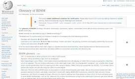
							         Glossary of BDSM - Wikipedia								  
							    
