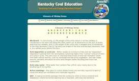 
							         Glossary of Mining Terms - Kentucky Coal Education								  
							    