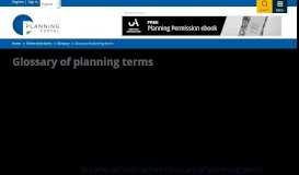 
							         Glossary of planning terms | Planning Portal								  
							    