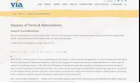 
							         Glossary of Terms & Abbreviations – Via								  
							    